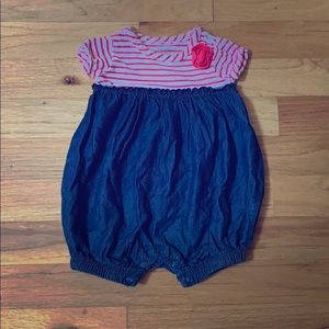 Baby jean romper 3 mo